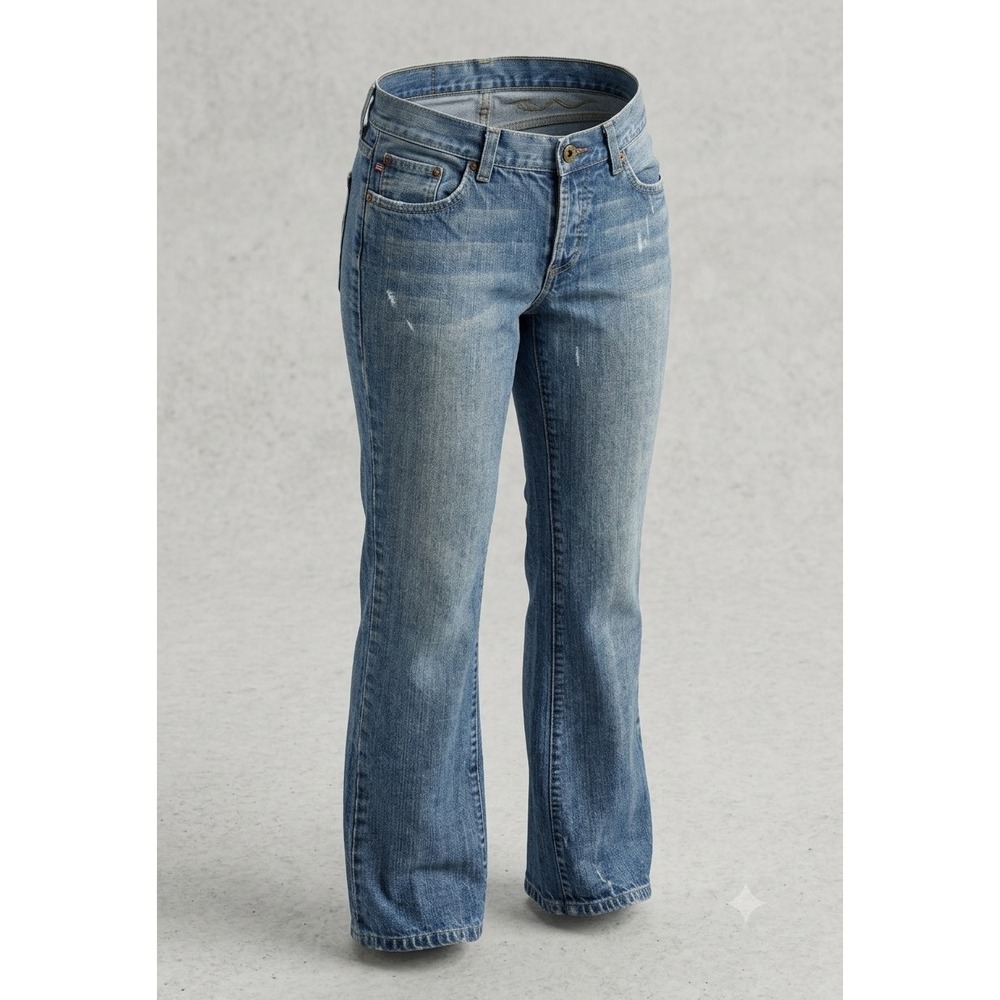 Polo Jeans Co L3JA5S4732 Women's Blue Denim Boot Cut Jeans Pants. Size 4